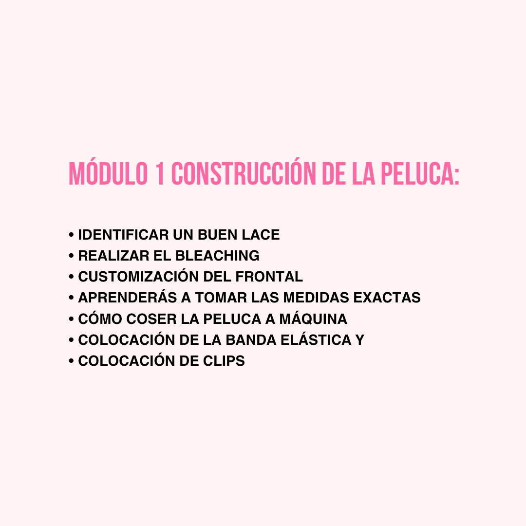 MASTER CLASS CONFECCIÓN DE PELUCAS