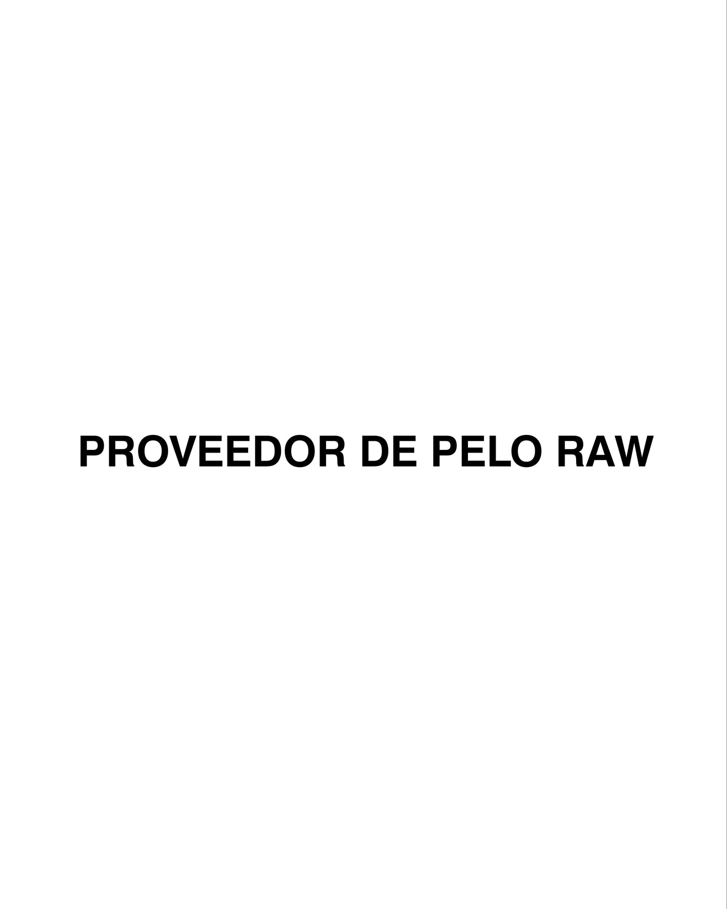 PROVEEDOR RAW